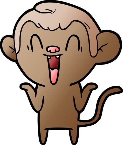 cartoon laughing monkey 12408509 Vector Art at Vecteezy