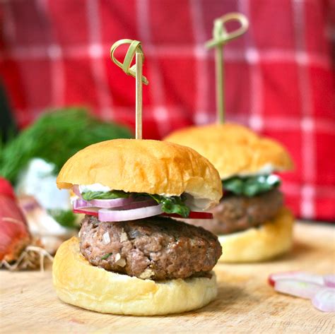 L is for: Lamb Sliders Stuffed with Feta