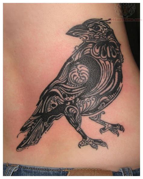 Cool Bird Tattoo On Men Rib Side