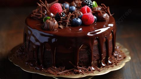 Chocolate Birthday Cake Wallpaper