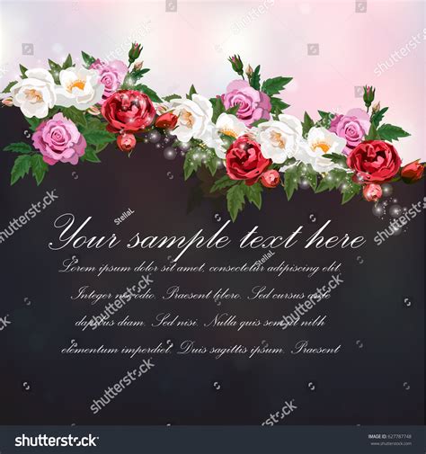 Trendy Realistic Vector Illustration Rose Bush Stock Vector (Royalty ...