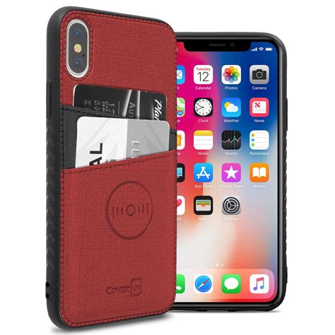 CoverON Apple iPhone XS / iPhone X / 10S / 10 Card Case, EDC Series Credit Card Holder Phone ...