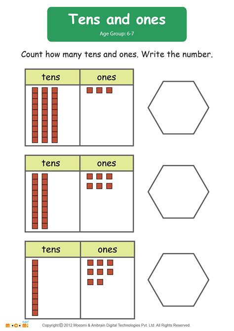 Tens and Ones - Math Worksheet for Kids. For more interesting maths ...