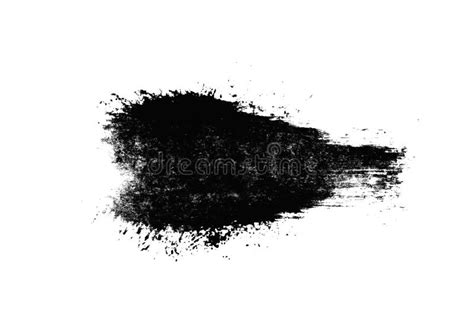 Black Stroke of Paint Isolated on White Background Stock Image - Image ...