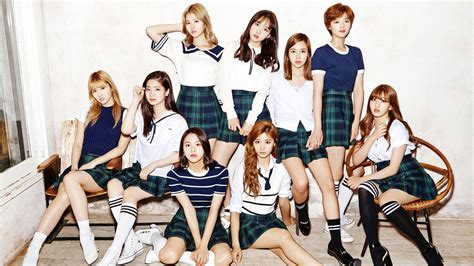 Download Twice in school uniforms outfit for their comeback Wallpaper | Wallpapers.com