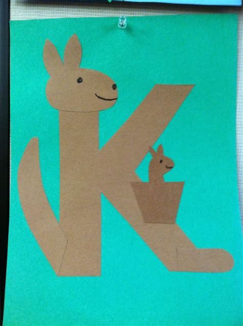 K is for Kangaroo storytime - books, songs, rhymes, and craft Preschool Letter Crafts, Alphabet ...