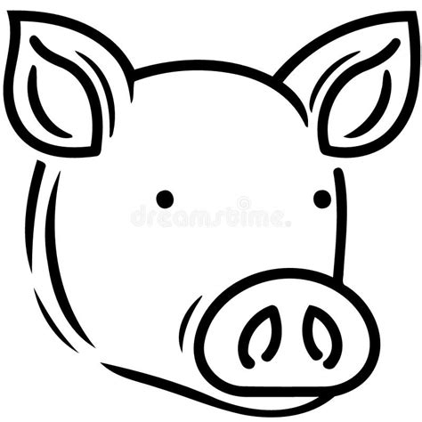 Pig Farm Animal Farm Mammal Head Stock Vector - Illustration of vector ...