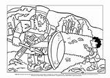 David And His Army Coloring Pages sketch template