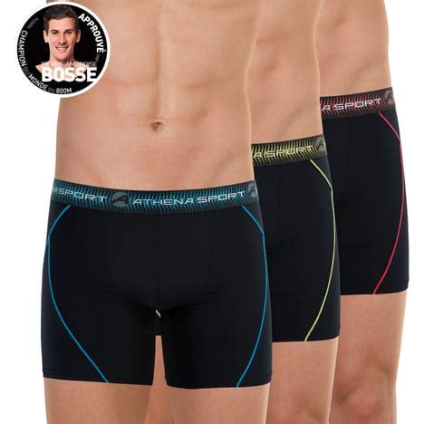 boxer long homme pas cher,Lot de 3 boxers longs homme Training ATHENA ...