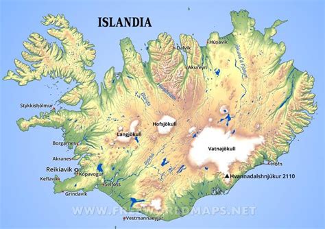 Mapa de Islandia