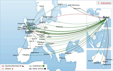 Qantas Airways Route Map - Atlanta Georgia Map