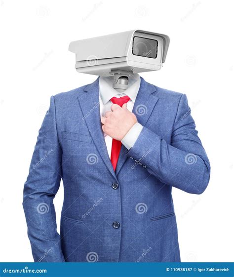 A Hollow Costume with a Head of Camera Stock Illustration - Illustration of businessman, hidden ...