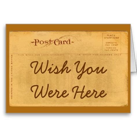 Wish You Were Here Vintage Postcard Greeting Card | Zazzle.co.uk | Wish you are here, Cards ...