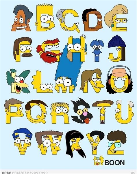 Typography - Alphabet | Alphabet art print, Alphabet art, The simpsons