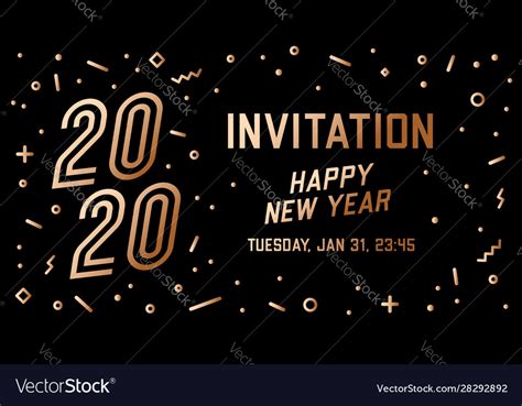 2020 happy new year greeting card happy new year Vector Image