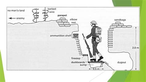 Trench diagram n artilleries of ww1