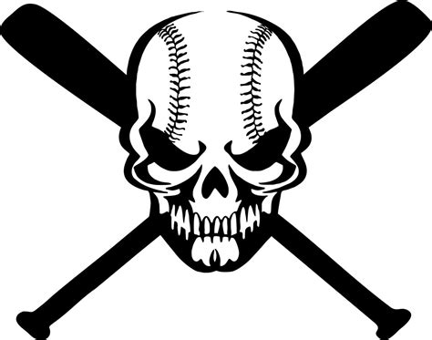 Skull Baseball Bat Game Sports Ball Car Window Laptop Vinyl Decal Sticker | Laptop vinyl decal ...