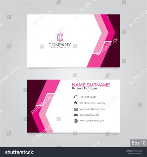 Professional Card Name Design Background Templates Stock Vector ...