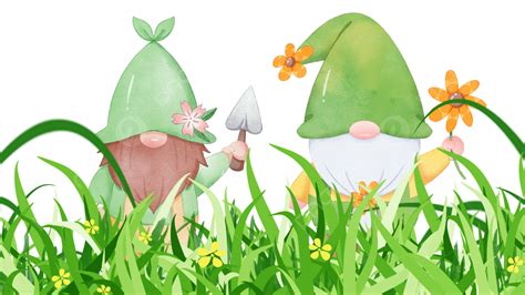 Spring Gnome Meadow Decoration, Spring, Gnome, Grass PNG Transparent ...