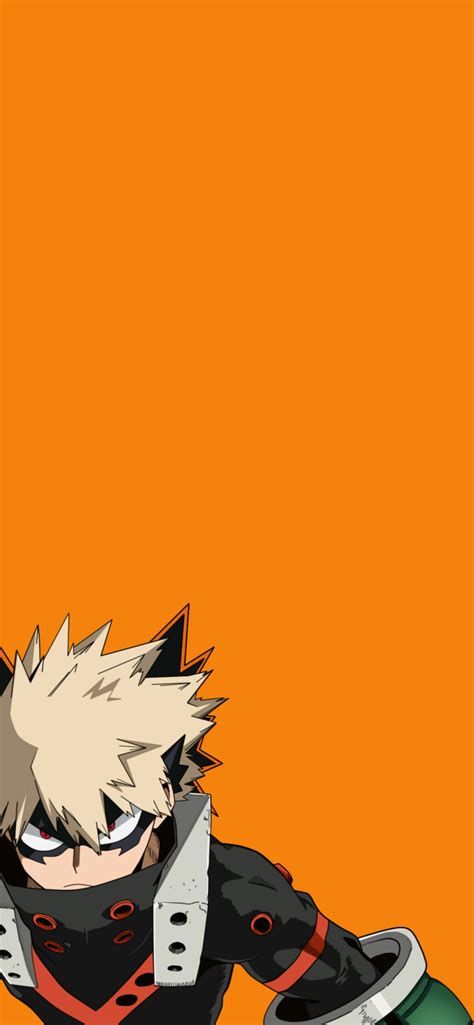 MHA Bakugou Orange Wallpaper - Anime MHA Aesthetic Wallpaper