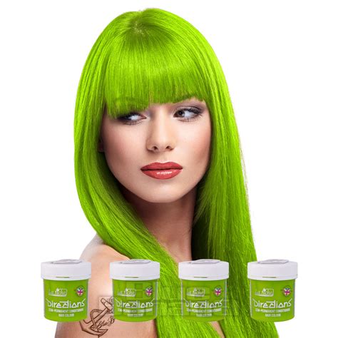 Neon Green Splat Hair Dye