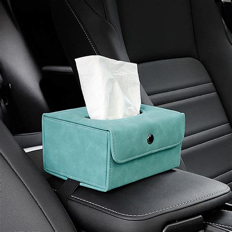 Yirtree Car Tissue Holder - Mask Holder For Car - Suede Car Kleenex ...