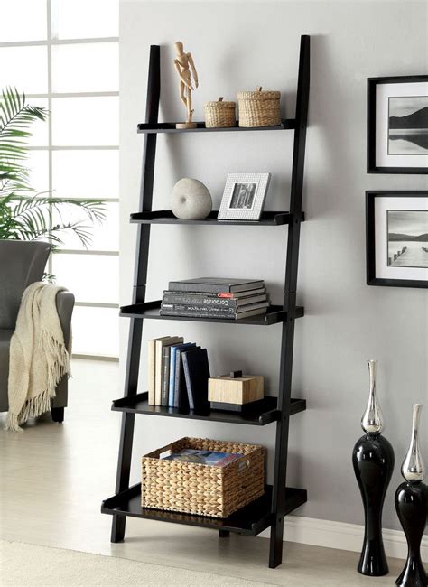 SION This unique ladder style accent piece has five shelves for display ...