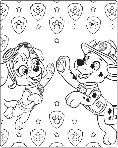 37+ Skye And Marshall Paw Patrol Coloring Page | Free Wallpaper