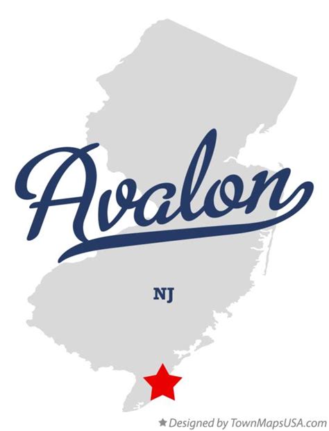 Map of Avalon, NJ, New Jersey