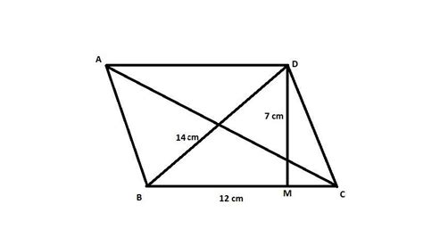 Find the area of rhombus whose side is 12 cm and altitude is 7cm.if one diagonal is 14 cm long ...