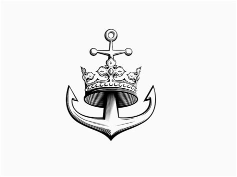 Anchor and Crown by Mr. Giraffe on Dribbble