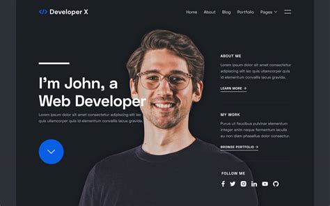 Developer Portfolio Webflow Template - Developer X | BRIX Templates