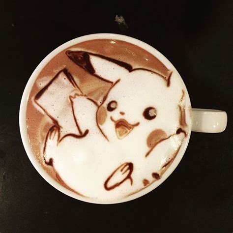 Pikachu | Cappuccino art, Latte art, Coffee art