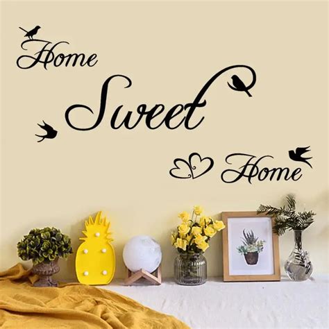 Wall Sticker Home Sweet Home Removable Creative Wall Stickers Living ...