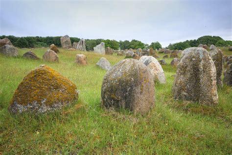 The Lindholm Høje Viking graveyard in Aalborg, Denmark