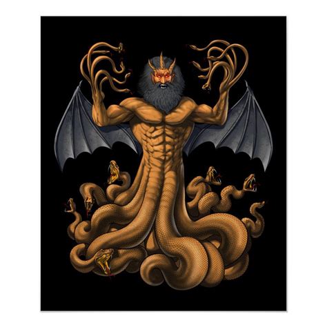 Greek Mythology Creature Typhon Poster | Zazzle | Mythological creatures, Greek mythology, Mythology