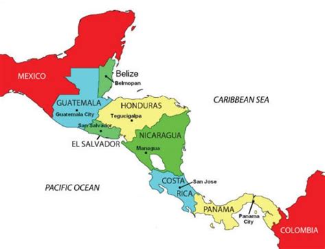 Mapa de Centroamerica