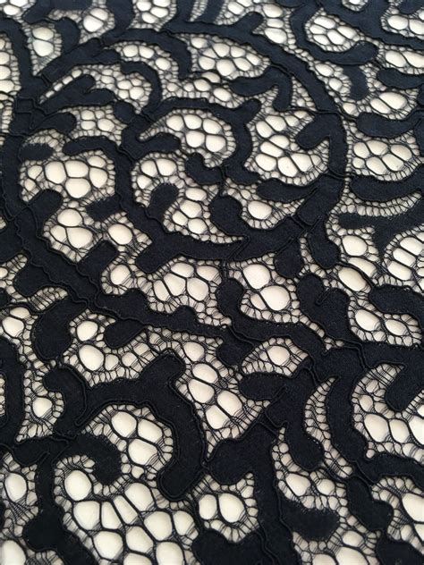 Black lace fabric - Guipure lace - lace fabric from Imperiallace.com