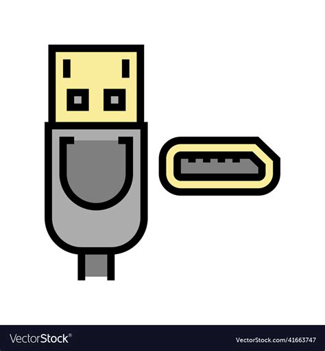 Dp displayport color icon Royalty Free Vector Image