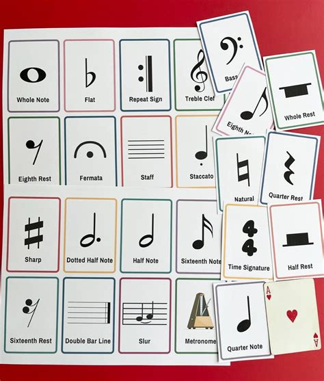 24 Music Symbol Flashcards and Draw the Music Symbol Worksheet A Fun ...