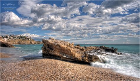 Wallpaper : Photoshop, sea, bay, rock, nature, shore, sand, sky, beach, coast, cliff, HDR, Spain ...