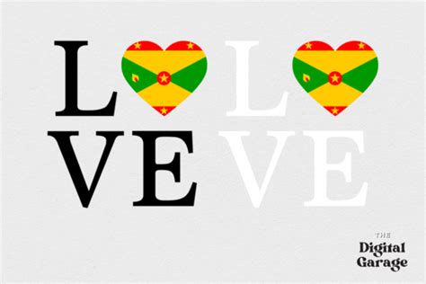 Grenada Flag, Love Grenada, SVG PNG Graphic by The Digital Garage ...