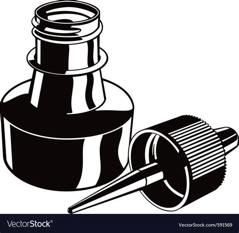 Ink bottle Royalty Free Vector Image - VectorStock