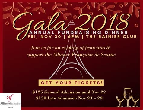 Gala 2018 – Annual Fundraising Dinner for the Alliance Française de Seattle - UFE Seattle - Les ...