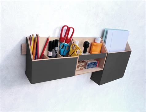 Wall organizer Graphite, Gray Desktop Organizer, Desk Organizer, Wall ...