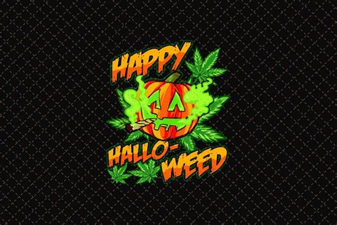 Happy Halloweed Funny Halloween Pumpkin Smoking Cannabis Weed | Etsy