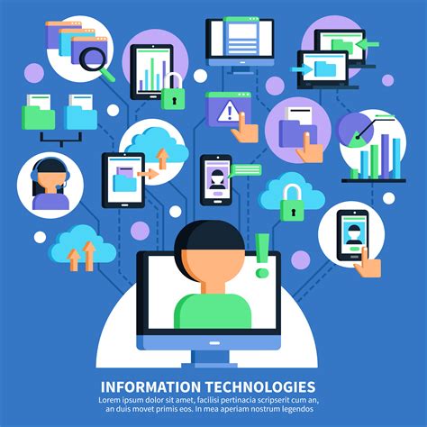 Information Technologies Flat Illustration 472132 Vector Art at Vecteezy