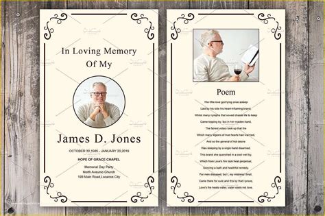 Memorial Cards for Funeral Template Free Of 21 Obituary Card Templates – Free Printable Word ...