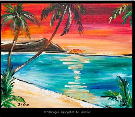 Hawaiian sunset | Sunset painting, Fine art, Canvas art