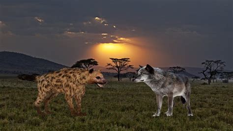 Wolf vs Hyena - YouTube